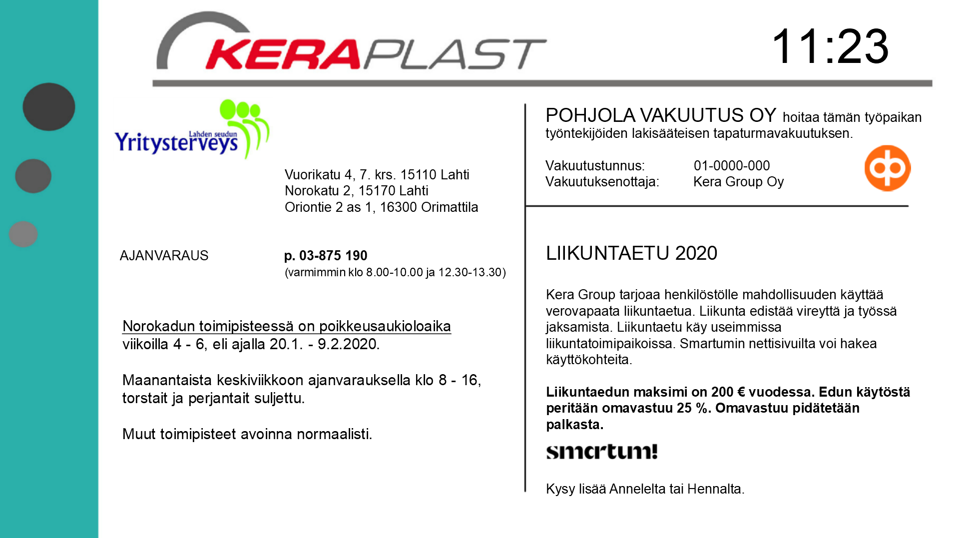 SmartGroup - Sisäinen tiedottaminen